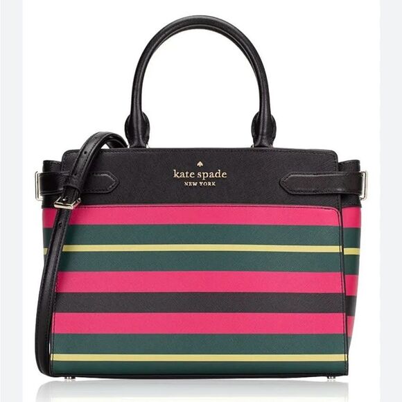 Kate Spade Medium Staci Wrapping Paper Bag w/Crossbody Strap & Wallet - Picture 12 of 15